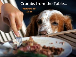 cumbs from the table