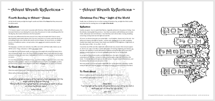 advent wreath reflections preview